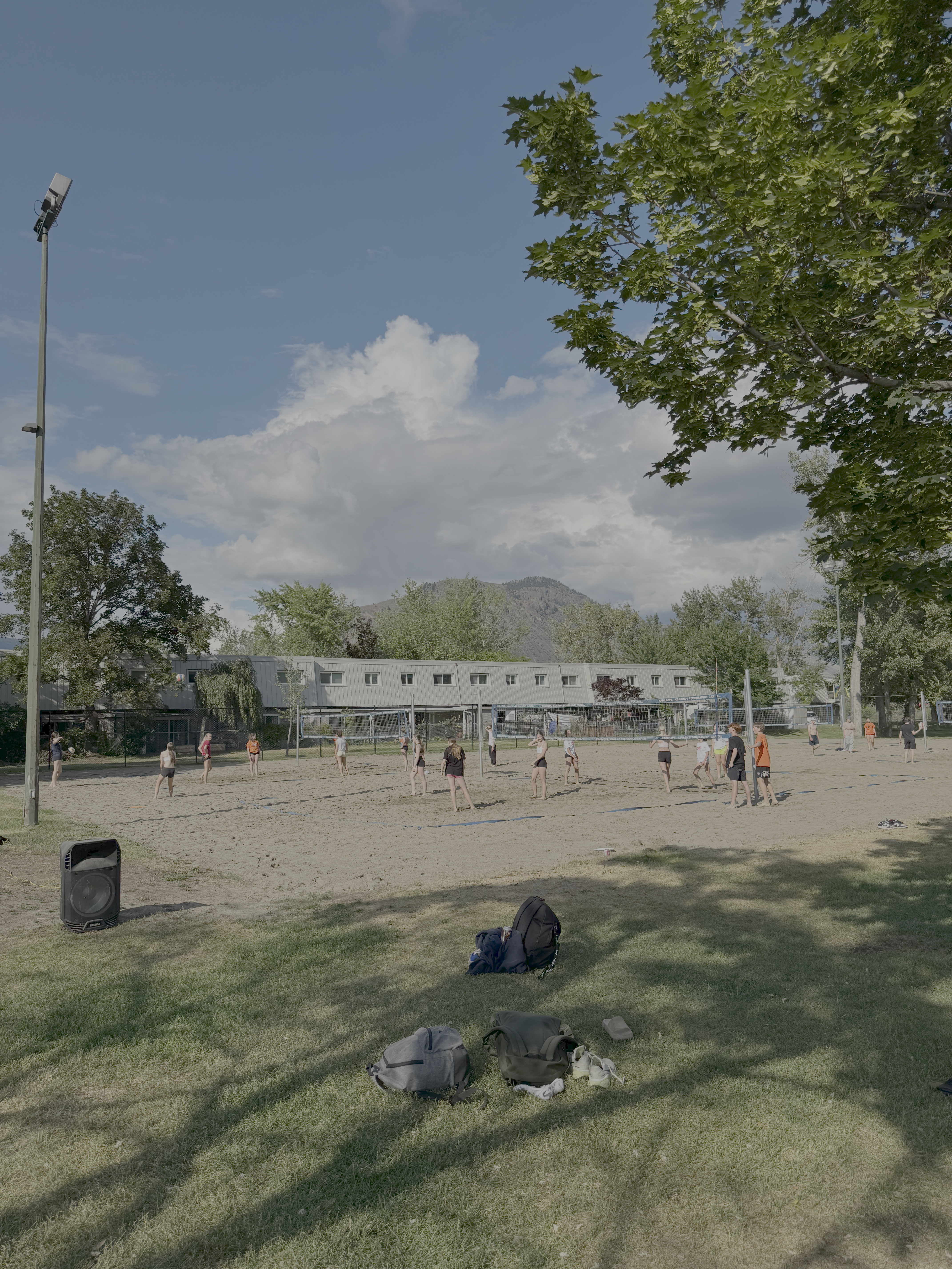 KVA beach volleyball players on court